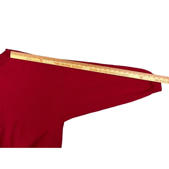 VTG Ultimate Hanes Cotton Red Pullover Crew Neck Long Sleeve Sweatshirt Sz 3XL - Picture 4 of 7